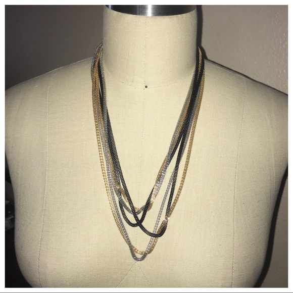 Tri colored rope necklace - Picture 2 of 4